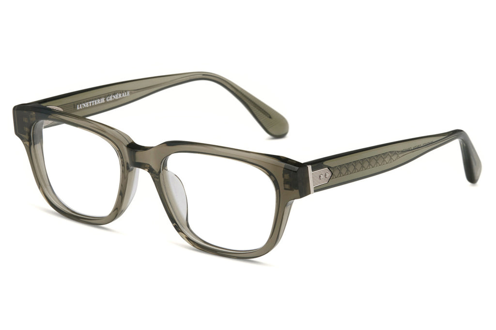 Lunetterie Générale - Aesthete Eyeglasses Smoke Green Crystal/Palladium (Col.lll)
