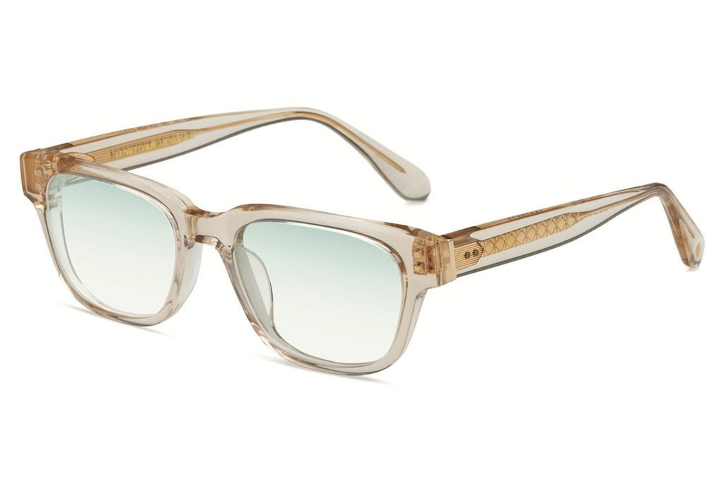 Lunetterie Générale - Aesthete Sunglasses Smoked Crystal/18k Gold with Gradient Blue Green Lenses (Col.lV)