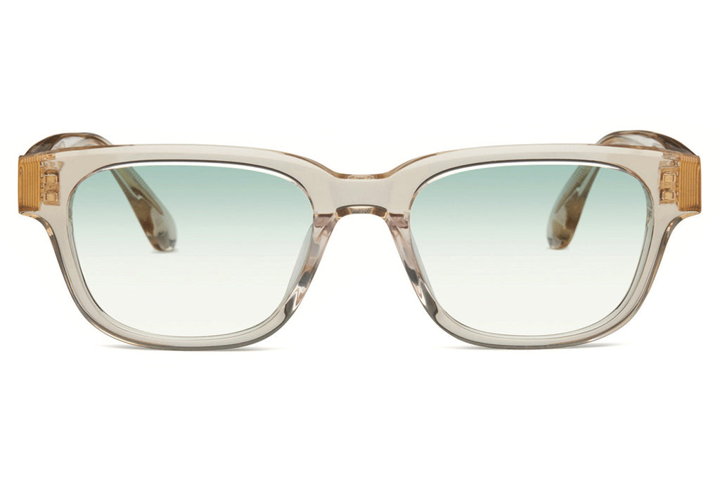 Lunetterie Générale - Aesthete Sunglasses Smoked Crystal/18k Gold with Gradient Blue Green Lenses (Col.lV)