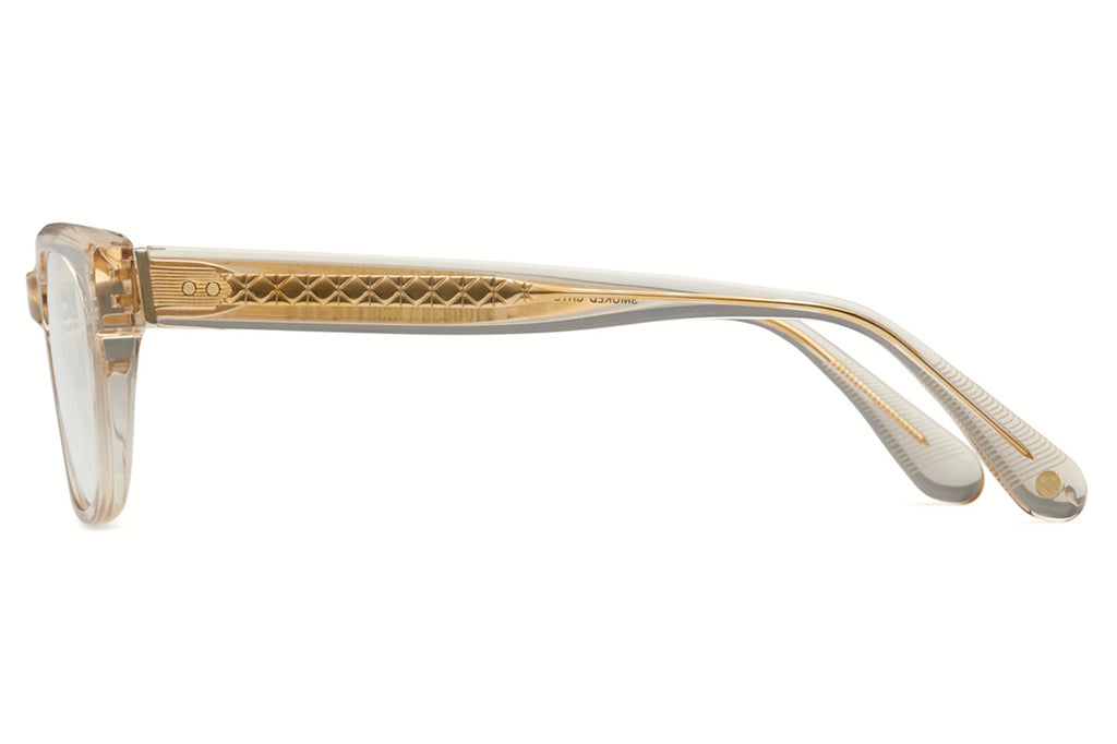 Lunetterie Générale - Aesthete Sunglasses Smoked Crystal/18k Gold with Gradient Blue Green Lenses (Col.lV)