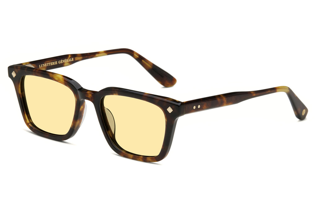 Lunetterie Générale - Architect Sunglasses Medium Tortoise/14k Gold with Yellow Lenses (Col.ll)