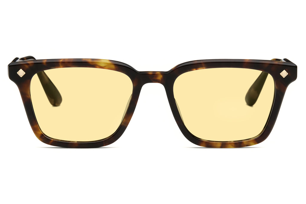Lunetterie Générale - Architect Sunglasses Medium Tortoise/14k Gold with Yellow Lenses (Col.ll)