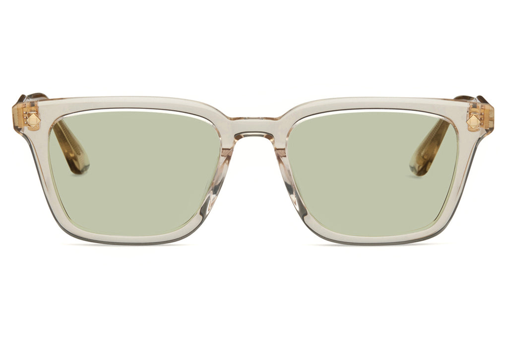 Lunetterie Générale - Architect Sunglasses Smoked Crystal/18k Gold with Green G13 Lenses (Col.lV)