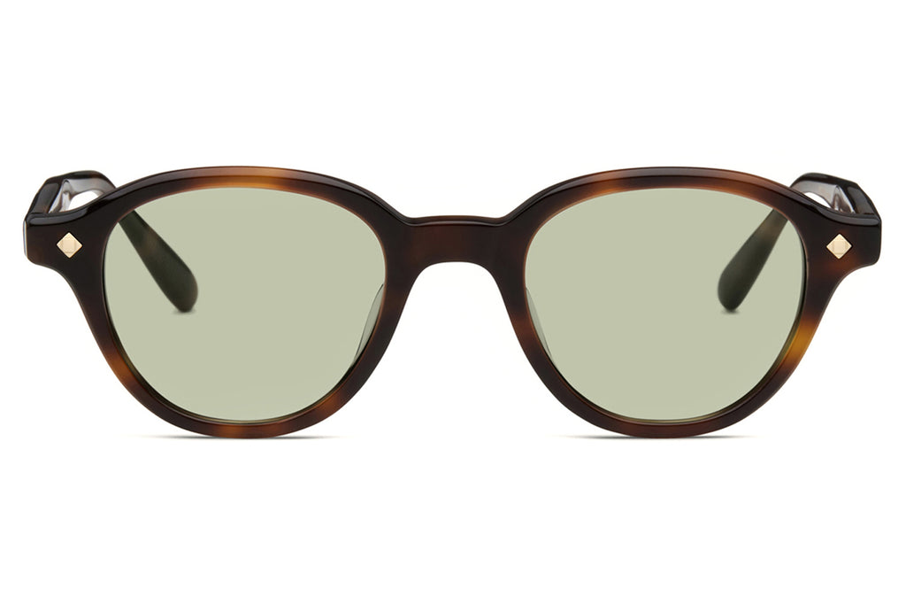 Lunetterie Générale - Bon Vivant Sunglasses Medium Tortoise/14k Gold with Green G13 Lenses (Col.ll)