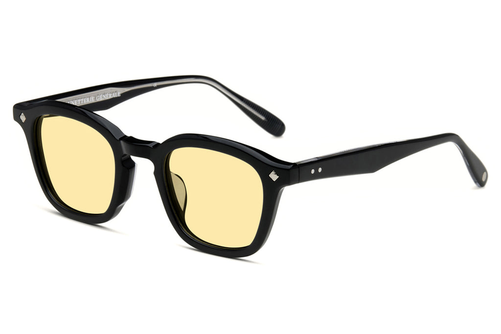 Lunetterie Générale - Cognac Sunglasses Black/Palladium with Yellow Lenses (Col.l)