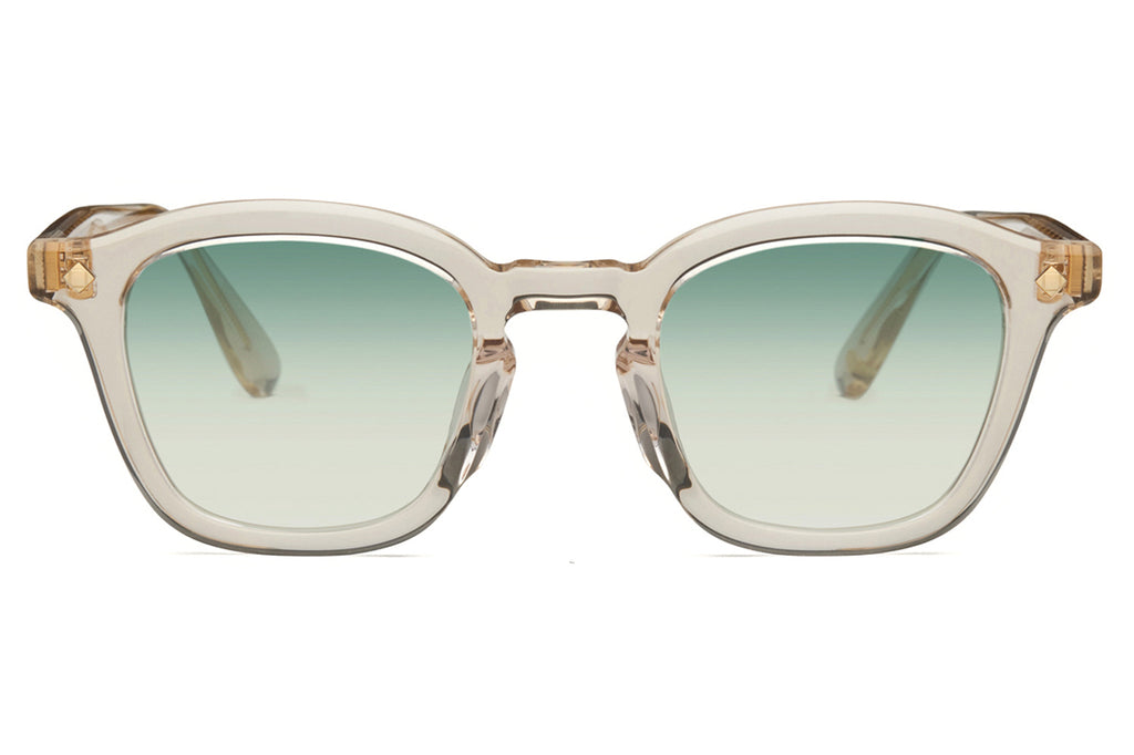 Lunetterie Générale - Cognac Sunglasses Smoked Crystal/18k Gold with Gradient Blue Green Lenses 