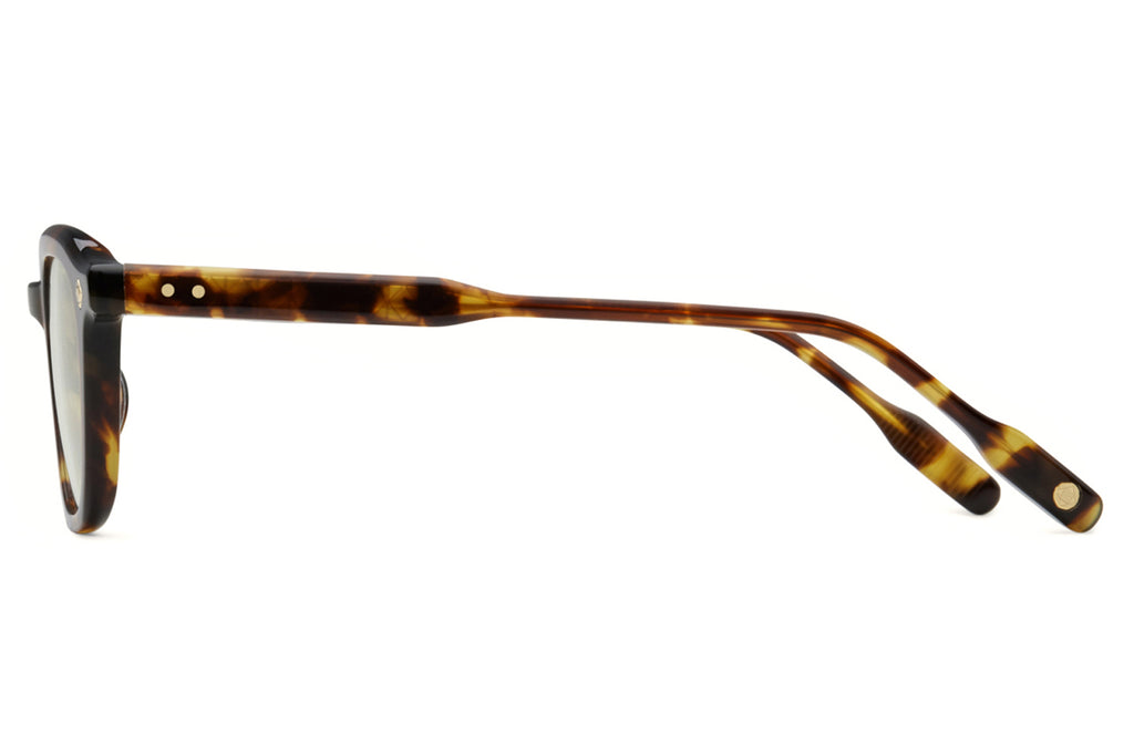 Lunetterie Générale - Enigma Sunglasses Medium Tortoise/14k Gold with Green G13 Lenses (Col.lll)