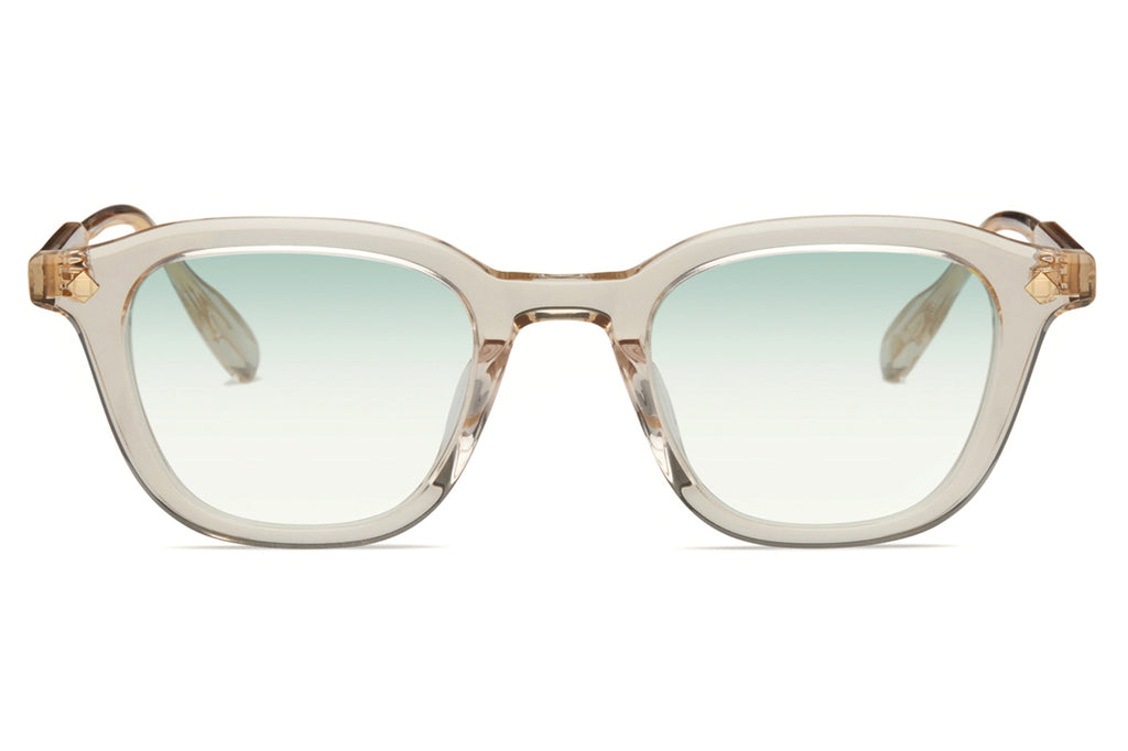 Lunetterie Générale - Enigma Sunglasses Smoked Crystal/18k Gold with Gradient Blue Green Lenses 