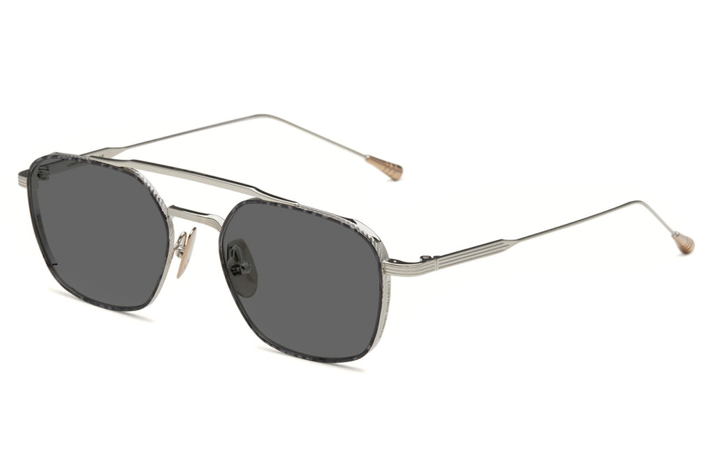 Lunetterie Générale - Route 66 Sunglasses Palladium/Black Tortoise/White Gold with Grey Lenses 