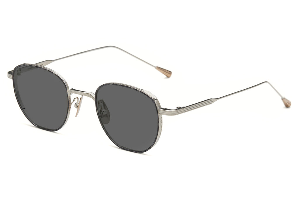 Lunetterie Générale - Studio 54 Sunglasses Palladium/Black Tortoise/White Gold with Grey Lenses 