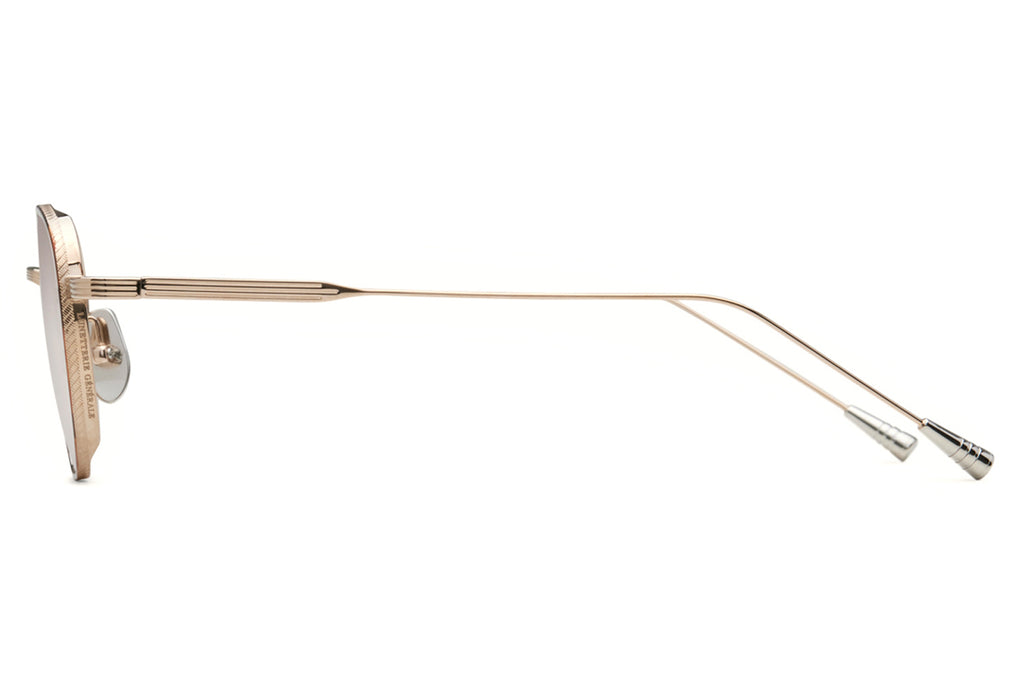 Lunetterie Générale - Studio 54 Sunglasses White Gold/Tortoise/Palladium with Gradient Light Brown 