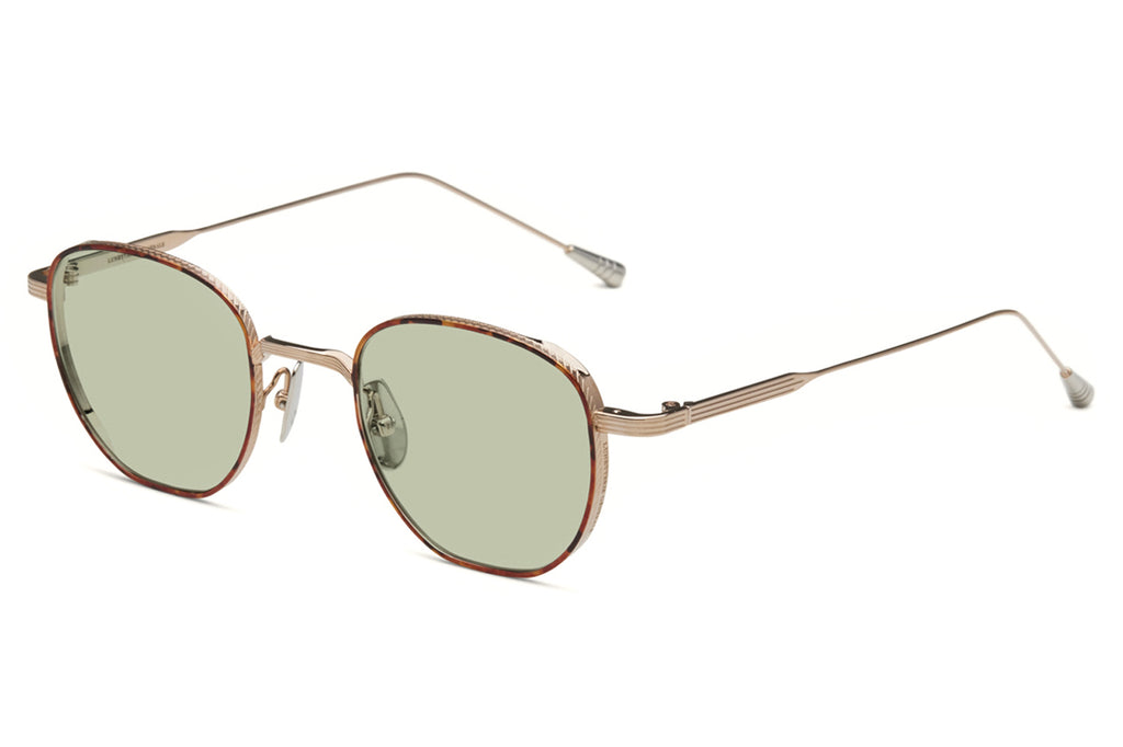 Lunetterie Générale - Studio 54 Sunglasses White Gold/Tortoise/Palladium with Green G13 Lenses 