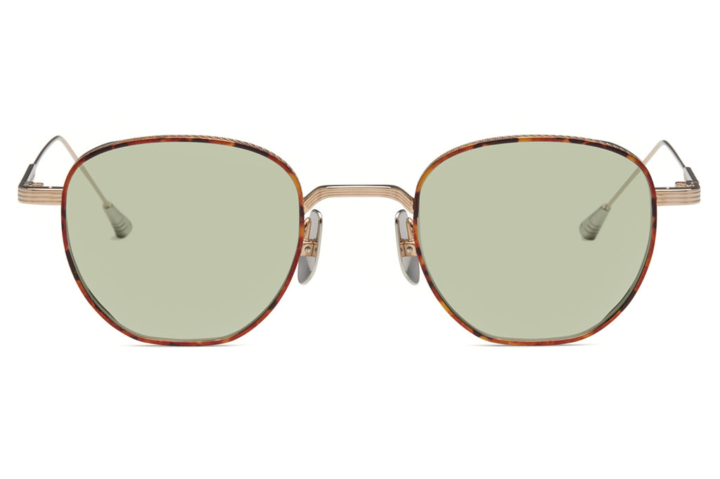 Lunetterie Générale - Studio 54 Sunglasses White Gold/Tortoise/Palladium with Green G13 Lenses 