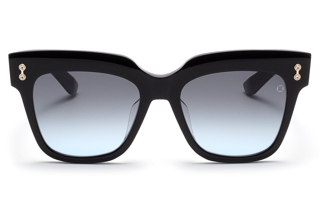 Akoni - Lyra Sunglasses Black w/ Dark Grey to Light Blue Gradient Lenses