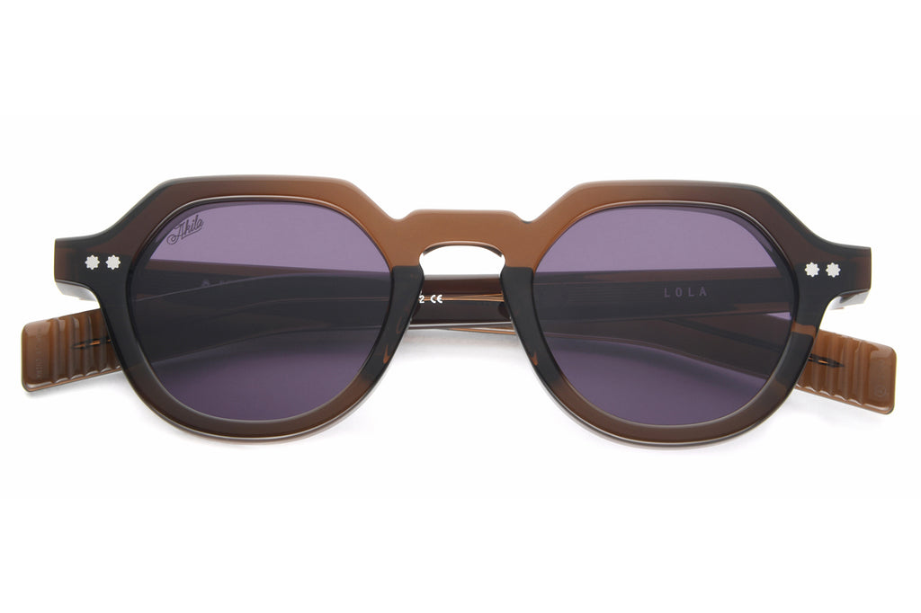 AKILA® Eyewear - Lola Sunglasses Brown w/ Purple Lenses