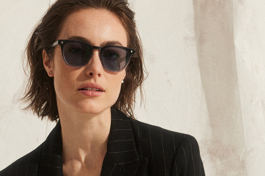 Lunetterie Générale - Amour Propre Sunglasses Gradient Grey Crystal with Light Blue Lenses (Col.lV) Women