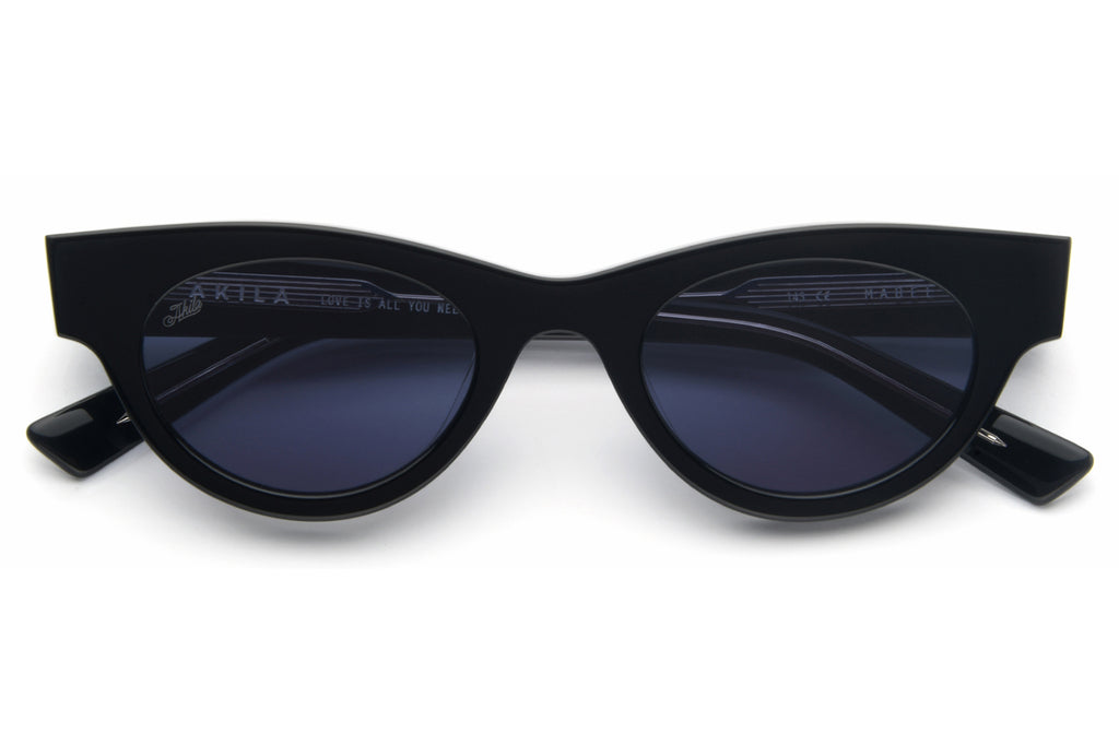 AKILA® Eyewear - Mabel Sunglasses Black w/ Dark Blue Lenses