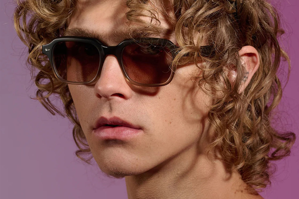 Garrett Leight - OG Freddy P Sunglasses Matte Cyprus Fade with Olive Gradient Lenses