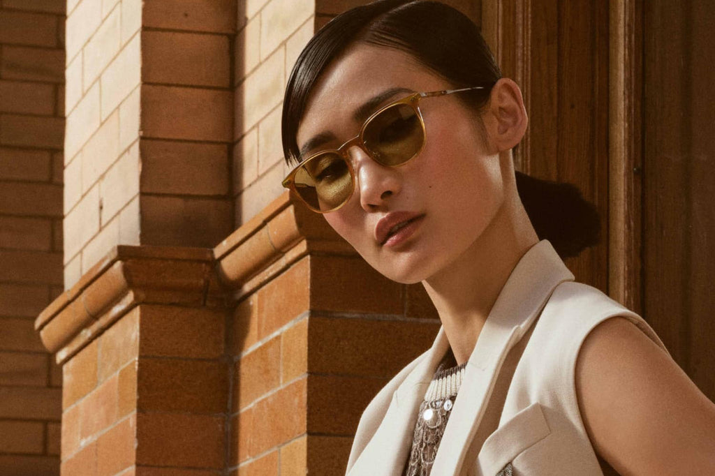 Oliver Peoples - Gerardo (OV5482S) Sunglasses Vintage LBR/Brushed Silver with Green Photochromic