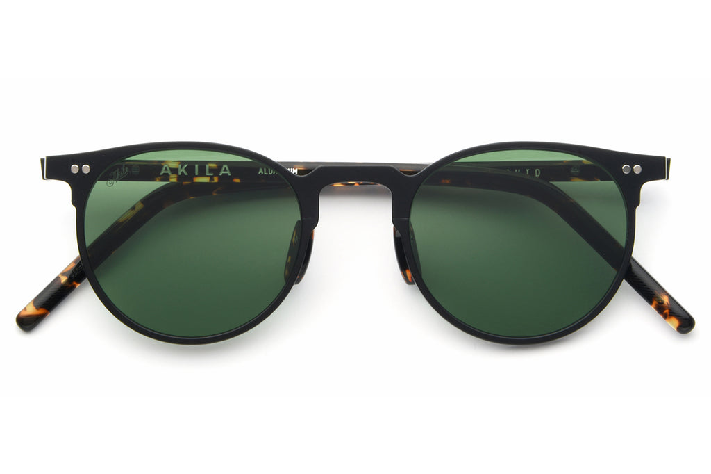 AKILA® Eyewear - Orchid Sunglasses Matte Black w/ Green Lenses