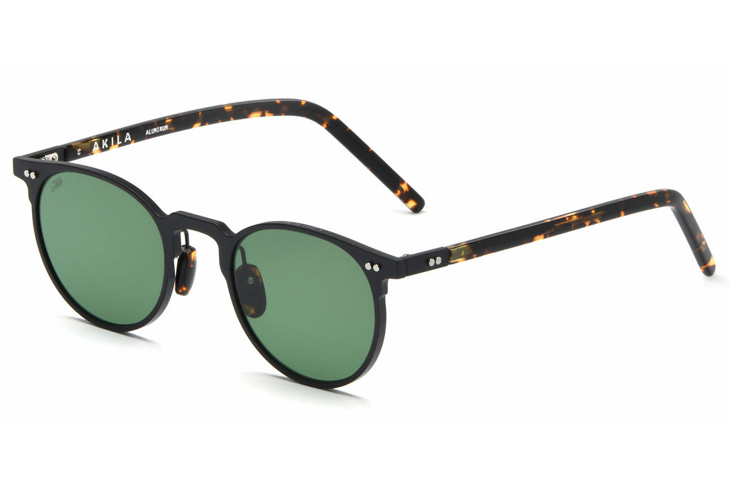 AKILA® Eyewear - Orchid Sunglasses Matte Black w/ Green Lenses