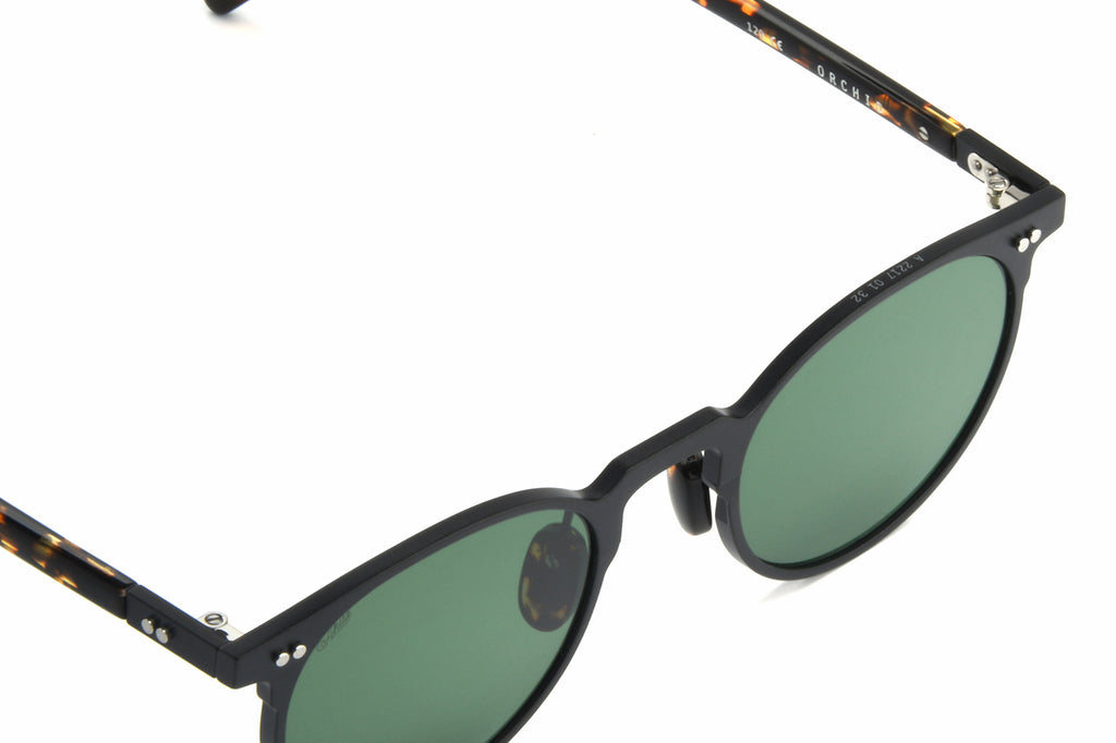 AKILA® Eyewear - Orchid Sunglasses Matte Black w/ Green Lenses