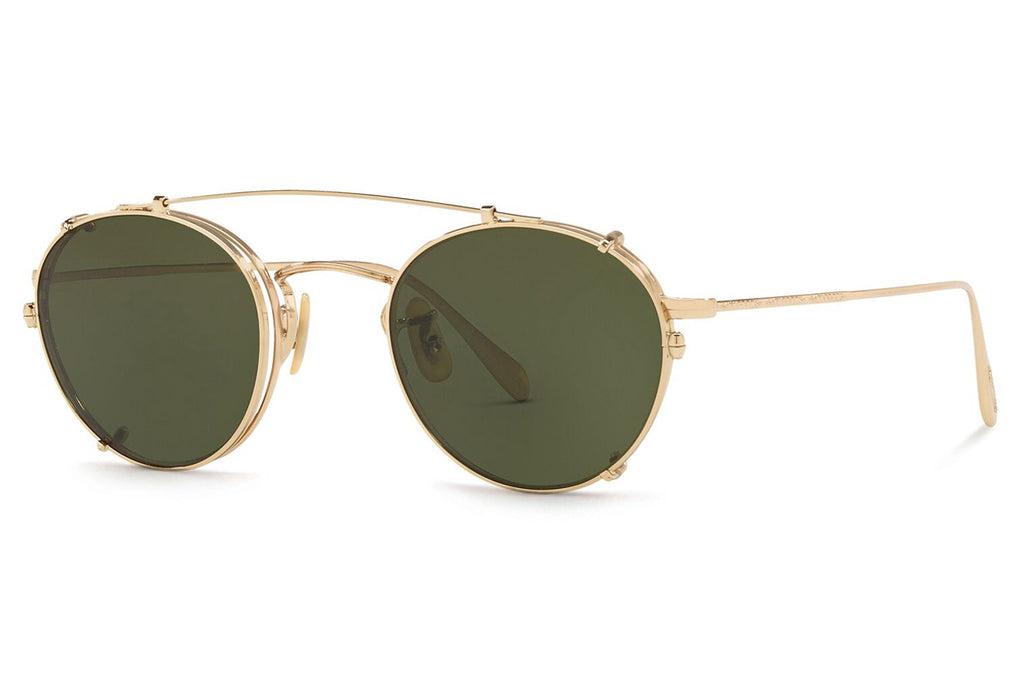 Oliver Peoples - Coleridge Clip (OV1186C) Soft Gold with Green Lenses