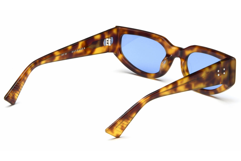 AKILA® Eyewear - Outsider Sunglasses Yellow Tortoise w/ Blue Lenses