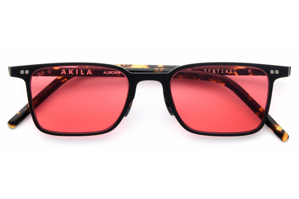 AKILA® Eyewear - Sentinel Sunglasses Matte Black w/ Rose Lenses