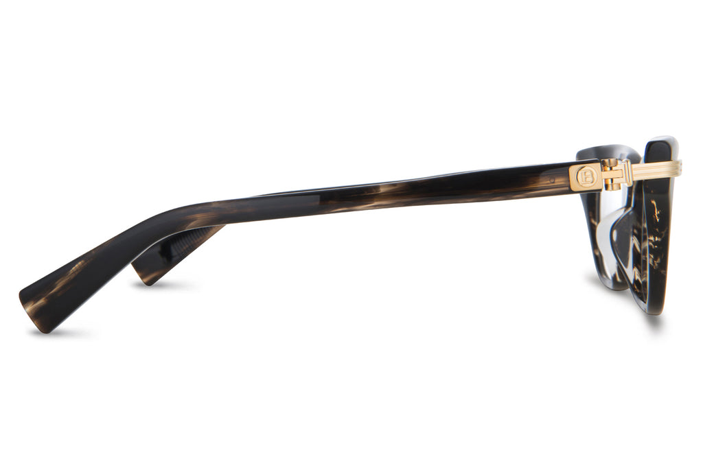 Balmain® Eyewear - Sentinelle-II Eyeglasses Dark Brown Swirl & Gold
