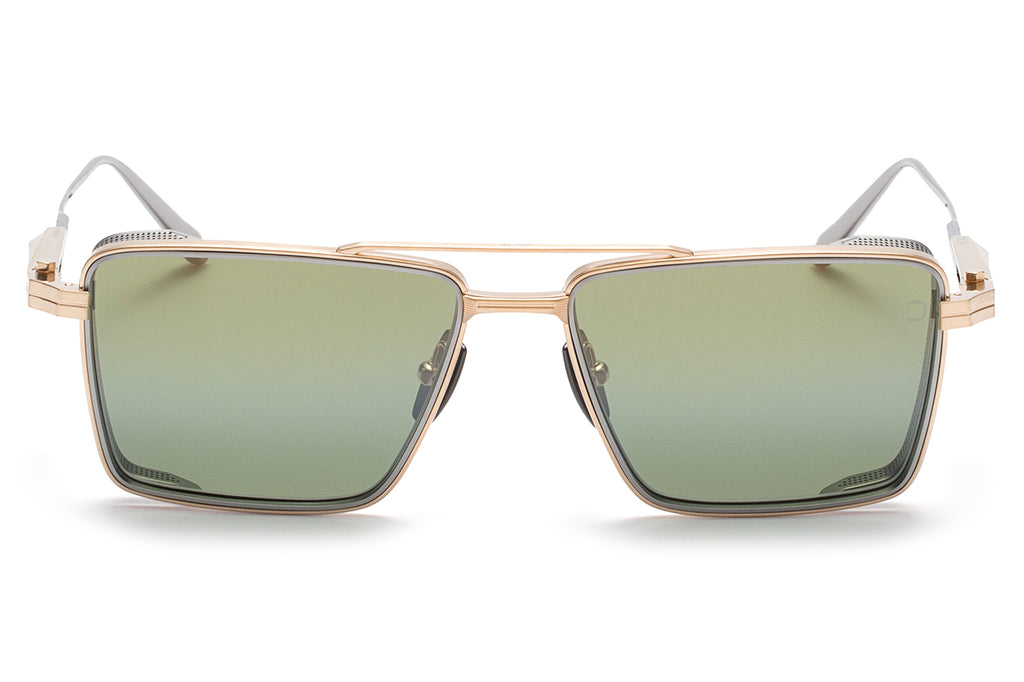 Akoni - Sprint-A Sunglasses Brushed White Gold - Matte Black Palladium w/ Dark Olive Lenses
