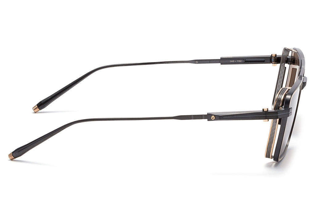 Akoni - Sprint-A Sunglasses Brushed Black - Matte White Gold w/ Dark Brown Lenses