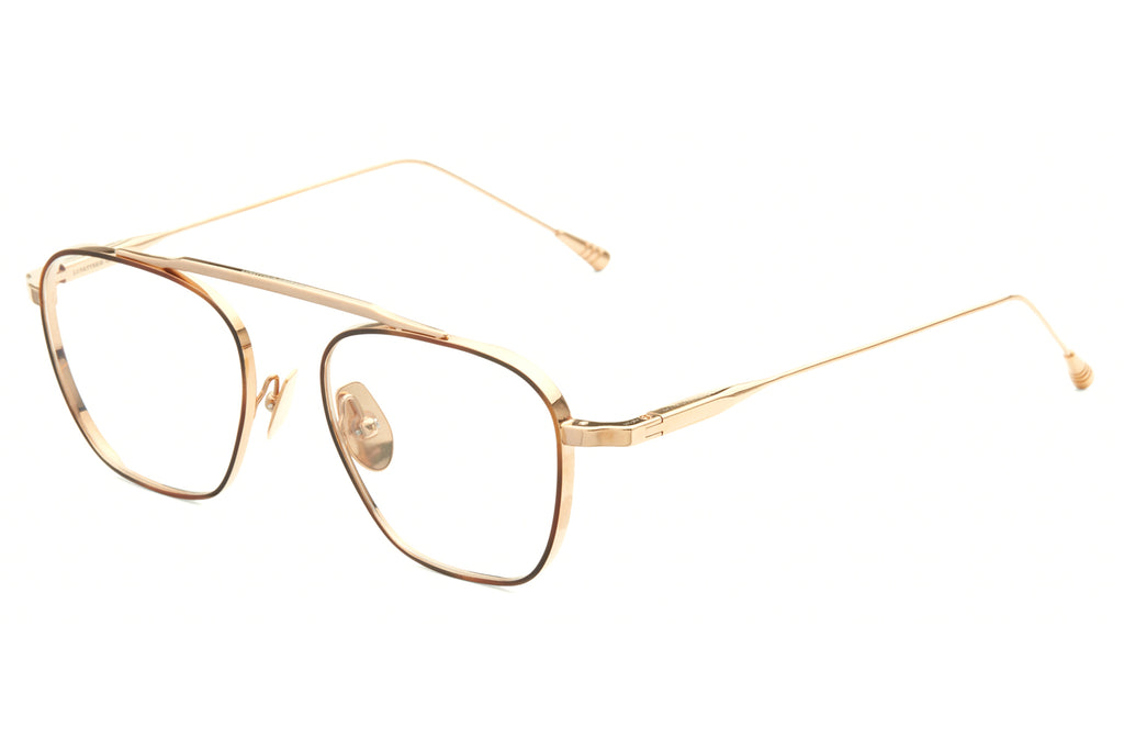 Lunetterie Générale - Spit Fire Eyeglasses 14k Gold/Tortoise Rim Inlay (Col.III)