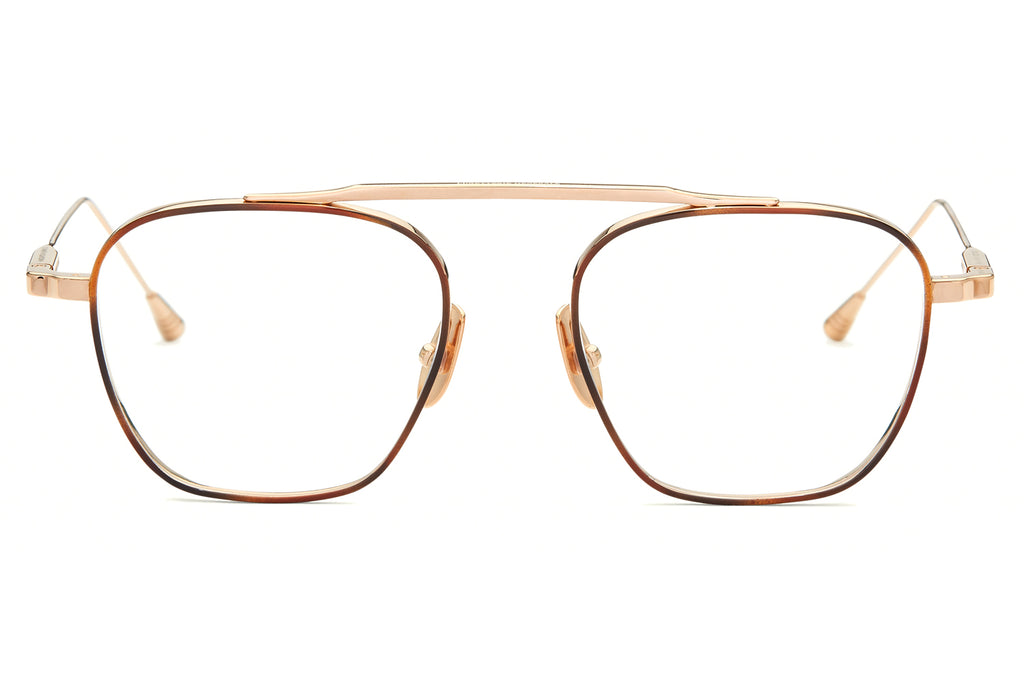 Lunetterie Générale - Spit Fire Eyeglasses 14k Gold/Tortoise Rim Inlay (Col.III)