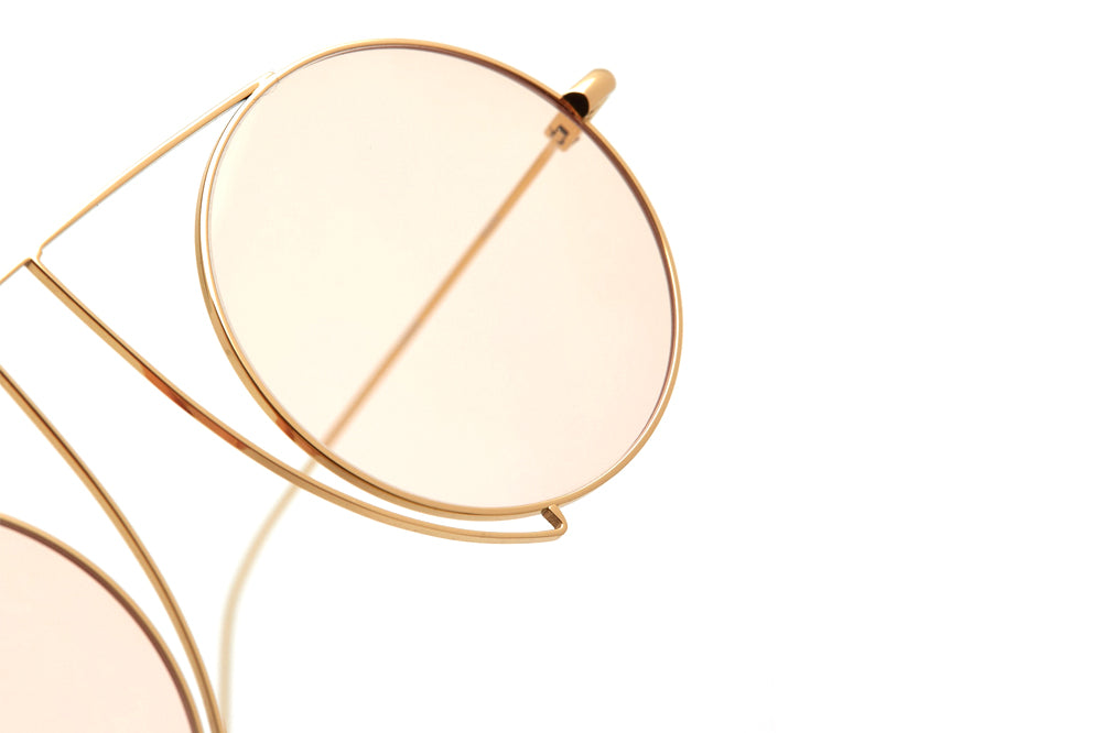 Kaleos Eyehunters - Jefferies Sunglasses Gold with Pink Lenses