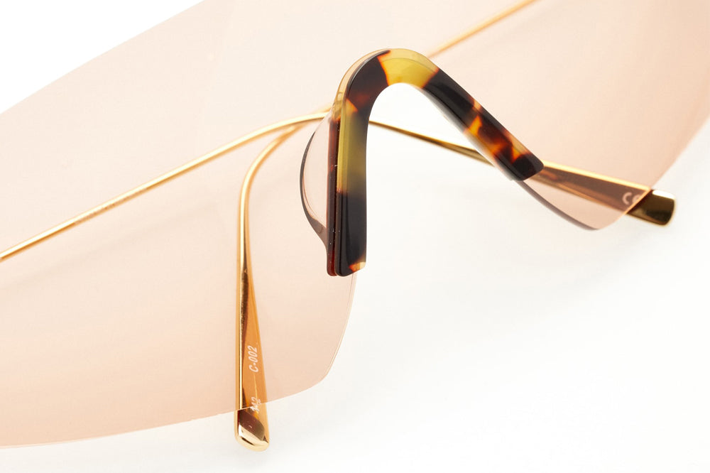Kaleos Eyehunters - Edwards Sunglasses Gold with Pink Lenses