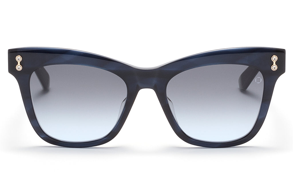 Akoni - Vela Sunglasses Dark Blue Swirl w/ Dark Grey to Light Blue Gradient Lenses