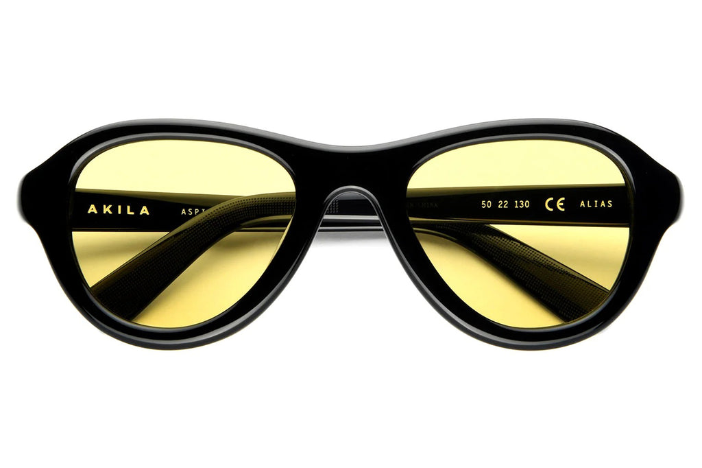 AKILA® Eyewear - Alias Sunglasses Black w/ Yellow Lenses