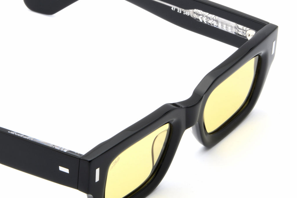AKILA® Eyewear - Ares Raw Sunglasses Black w/ Yellow Lenses