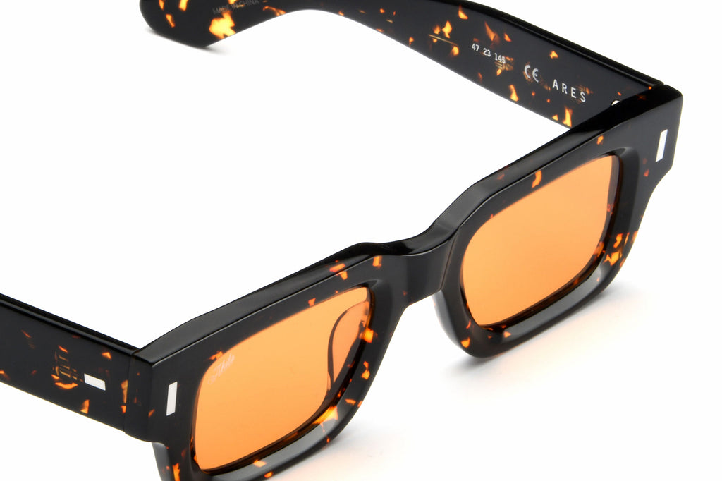 AKILA® Eyewear - Ares Raw Sunglasses Tokyo Tortoise w/ Orange Lenses