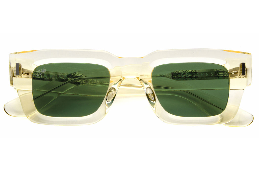 AKILA® Eyewear - Ares Raw Sunglasses Lemonade w/ Green Lenses