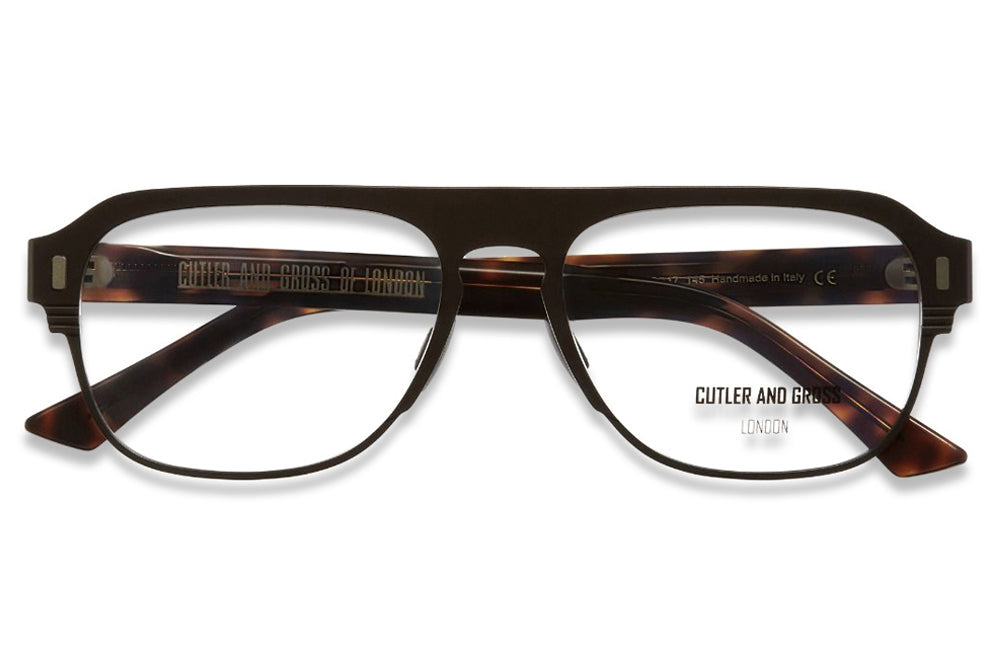 Cutler & Gross - 1365 Eyeglasses Matte Brown on Light Turtle