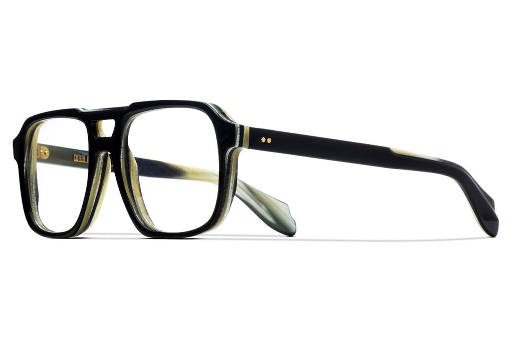 Cutler & Gross - 1394 (Small) Eyeglasses Black on Horn