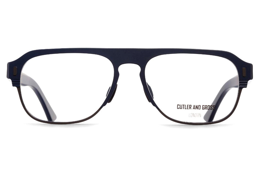 Cutler & Gross - 1365 Eyeglasses Matte Navy Blue on Black