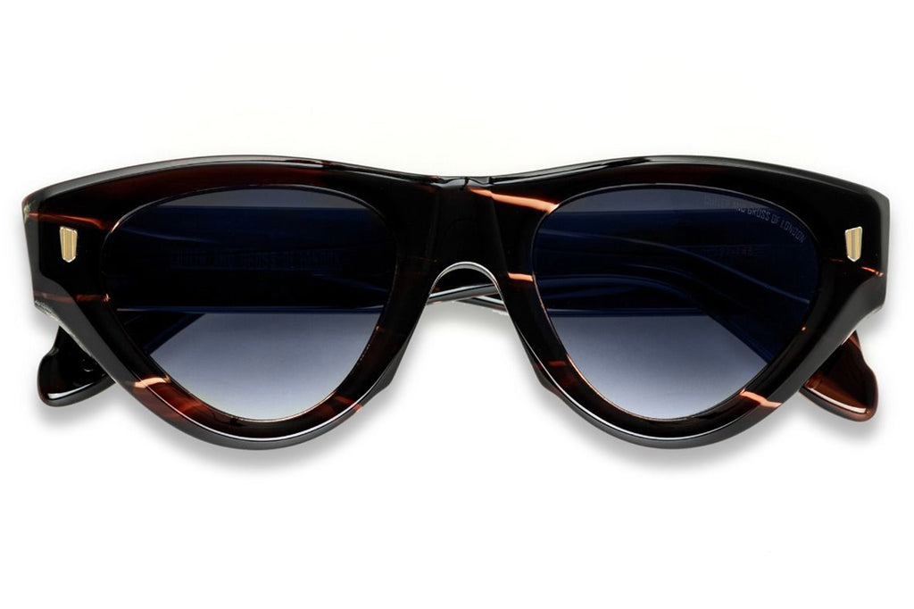 Cutler & Gross - 9926 Sunglasses Striped Brown Havana