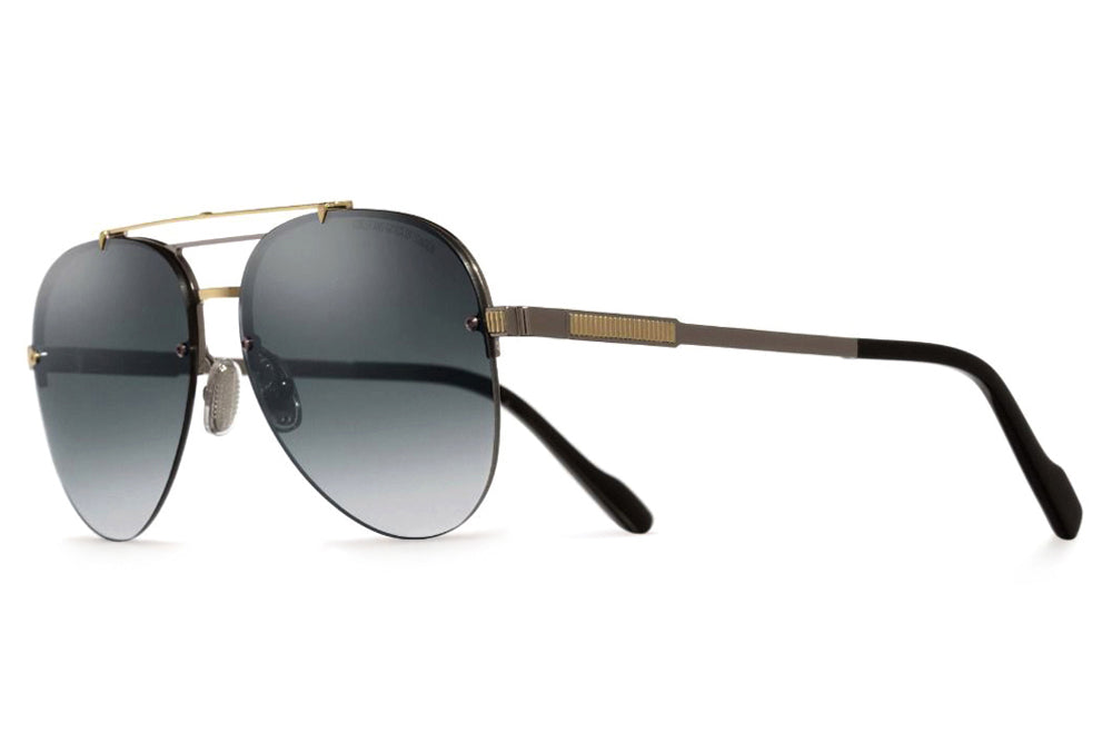 Cutler and Gross - 1372 Sunglasses Silver on Gold