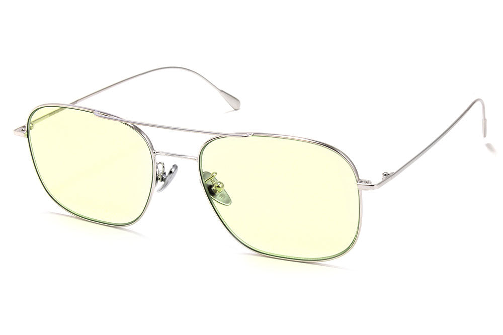 Cutler & Gross - 1267 Sunglasses Palladium Plated with Pale Green Lenses