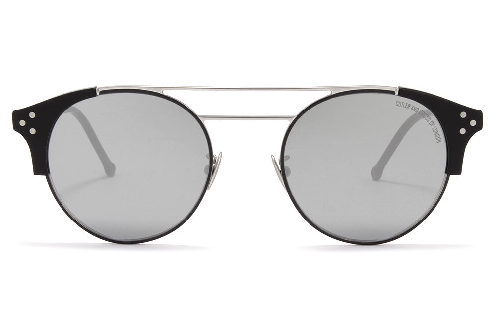 Cutler & Gross - 1271 Sunglasses Black and Matte Black with Silver Lenses