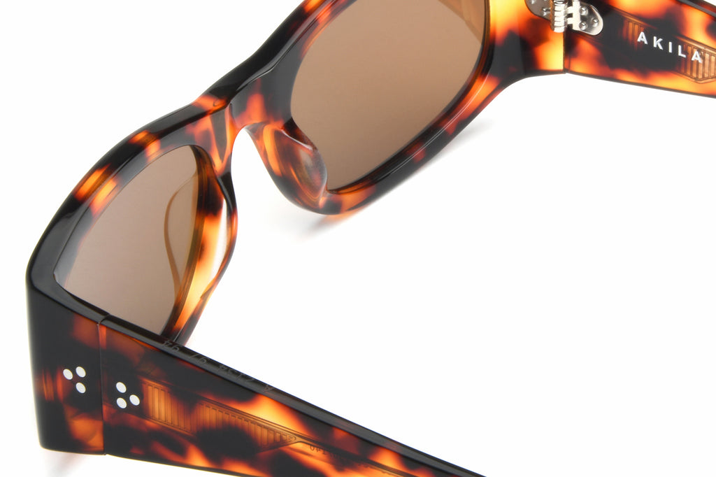 AKILA® Eyewear - Eazy Sunglasses Red Havana w/ Brown Lenses