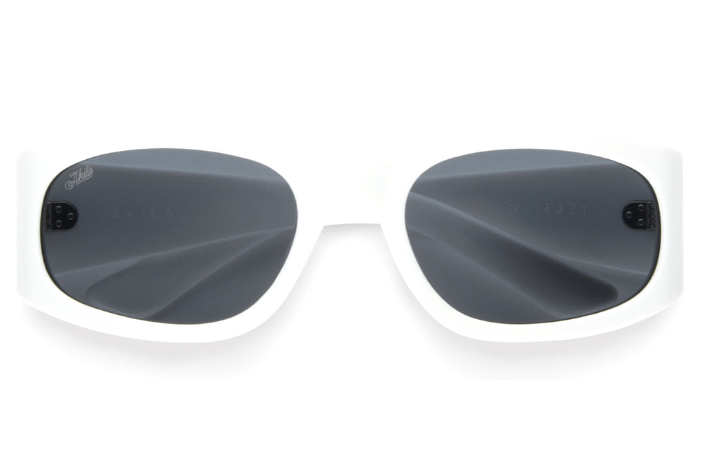 AKILA® Eyewear - Eazy Sunglasses White w/ Black Lenses